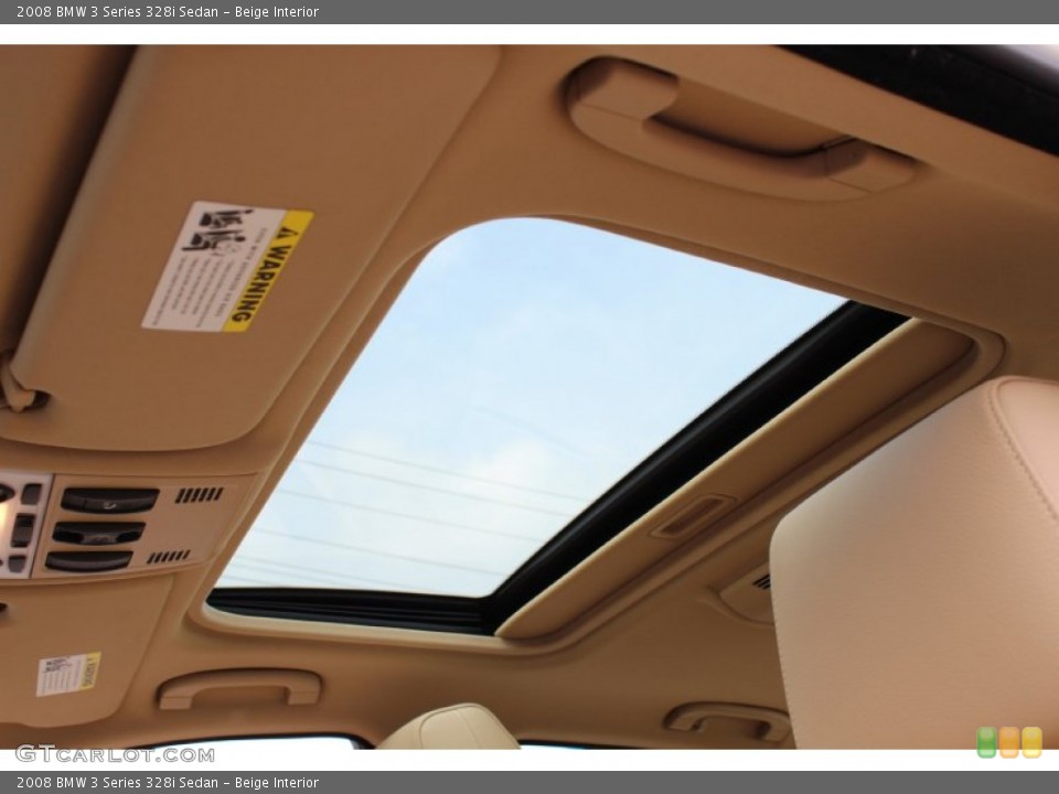 Beige Interior Sunroof for the 2008 BMW 3 Series 328i Sedan #54586466