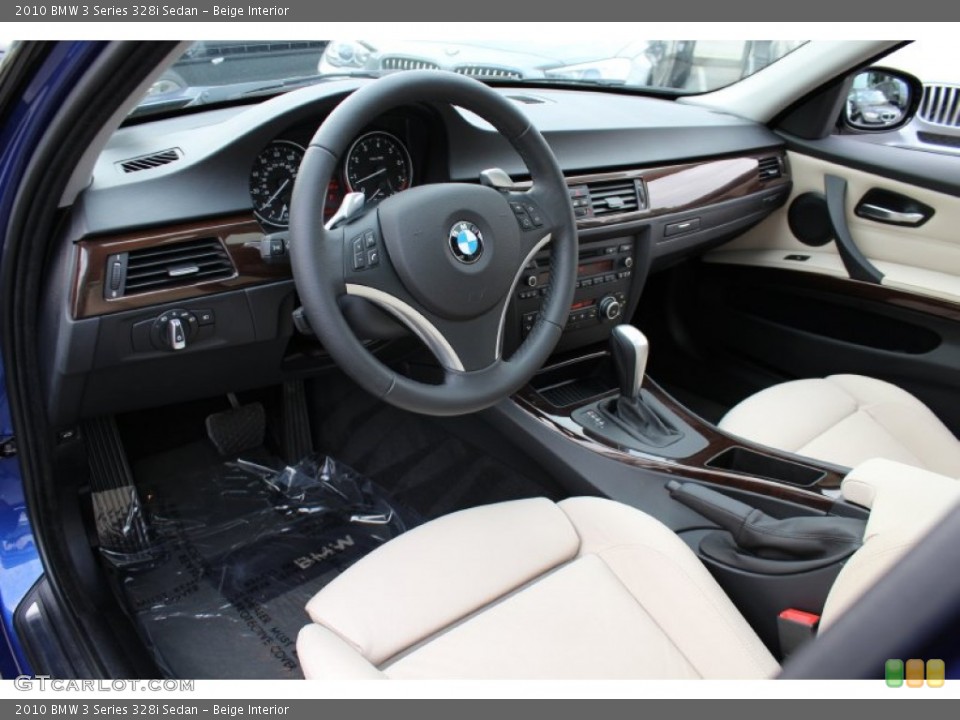 Beige Interior Prime Interior for the 2010 BMW 3 Series 328i Sedan #54586970
