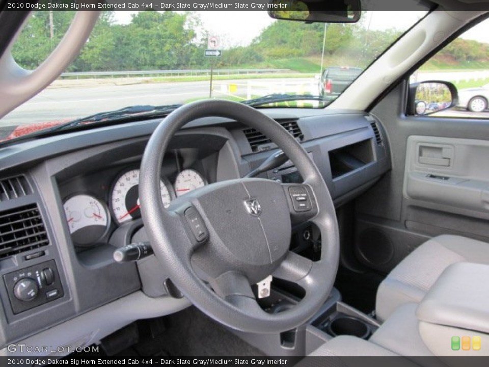 Dark Slate Gray/Medium Slate Gray Interior Steering Wheel for the 2010 Dodge Dakota Big Horn Extended Cab 4x4 #54587030