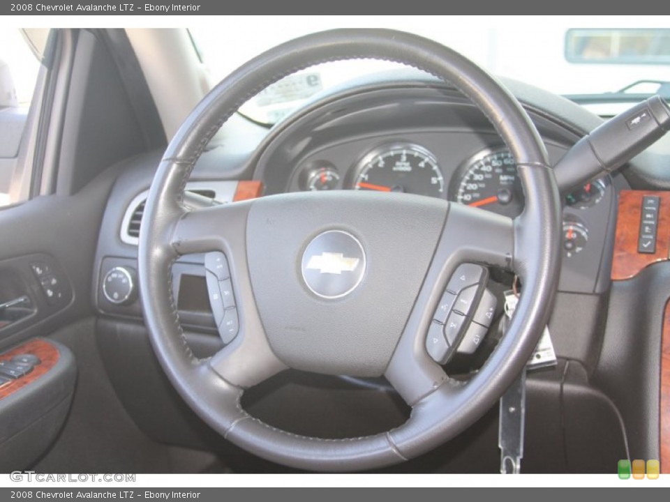 Ebony Interior Steering Wheel for the 2008 Chevrolet Avalanche LTZ #54593945