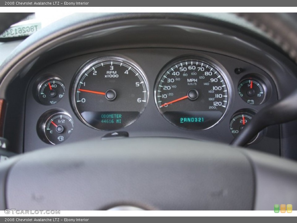 Ebony Interior Gauges for the 2008 Chevrolet Avalanche LTZ #54594092