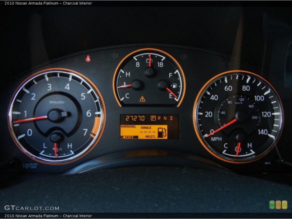 Charcoal Interior Gauges for the 2010 Nissan Armada Platinum #54594308