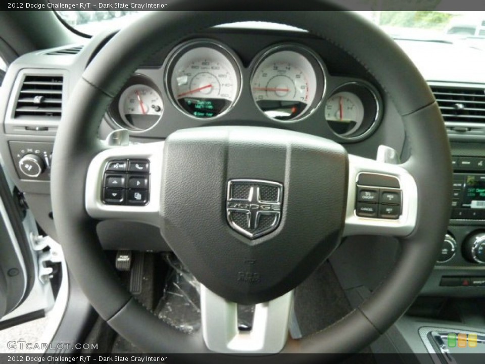 Dark Slate Gray Interior Steering Wheel for the 2012 Dodge Challenger R/T #54600942