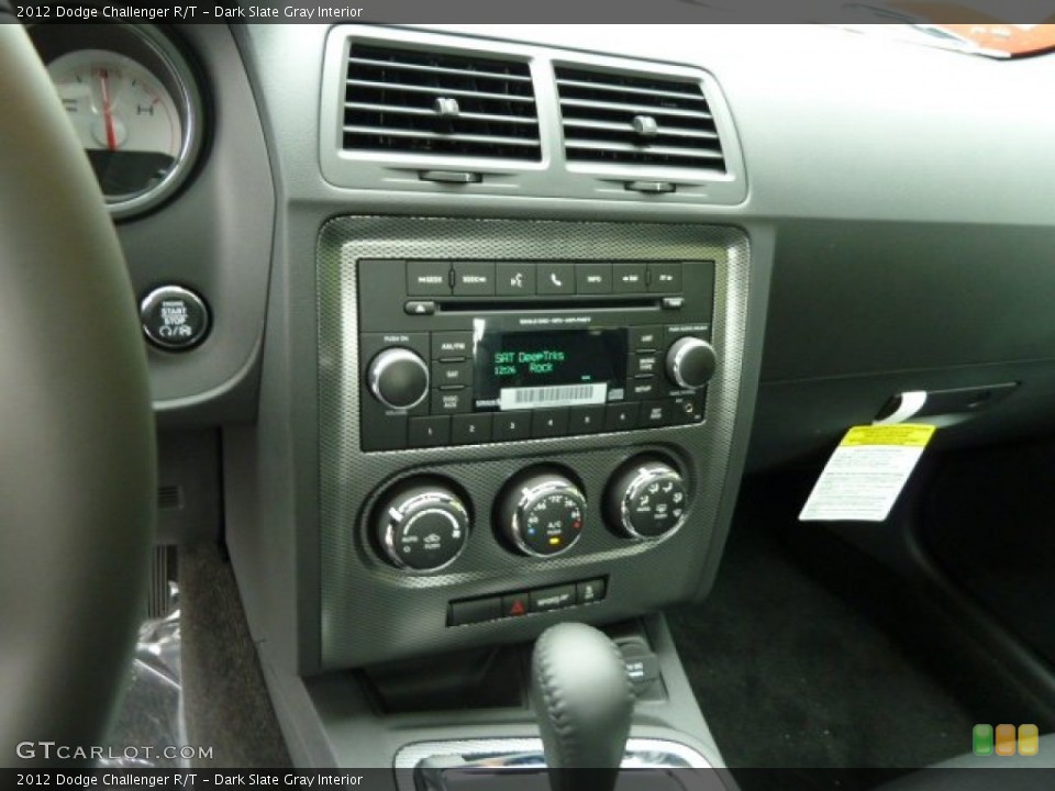 Dark Slate Gray Interior Controls for the 2012 Dodge Challenger R/T #54600950