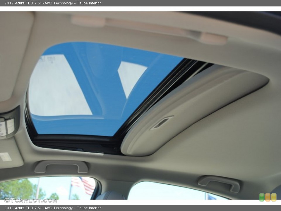Taupe Interior Sunroof for the 2012 Acura TL 3.7 SH-AWD Technology #54601274
