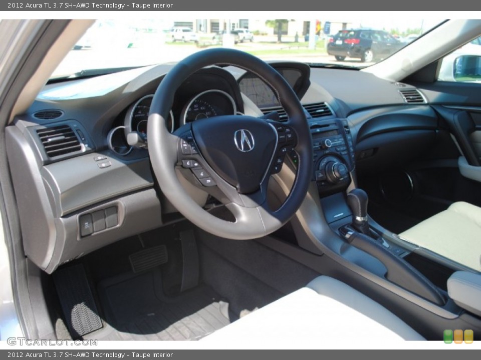 Taupe Interior Dashboard for the 2012 Acura TL 3.7 SH-AWD Technology #54601283