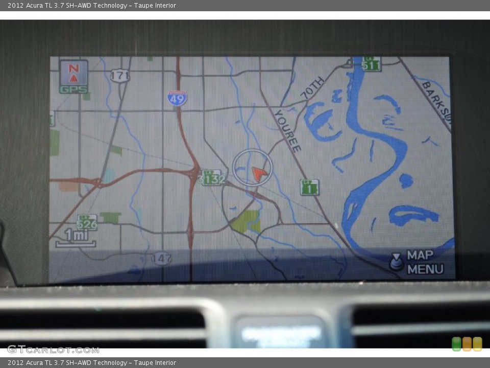 Taupe Interior Navigation for the 2012 Acura TL 3.7 SH-AWD Technology #54601329