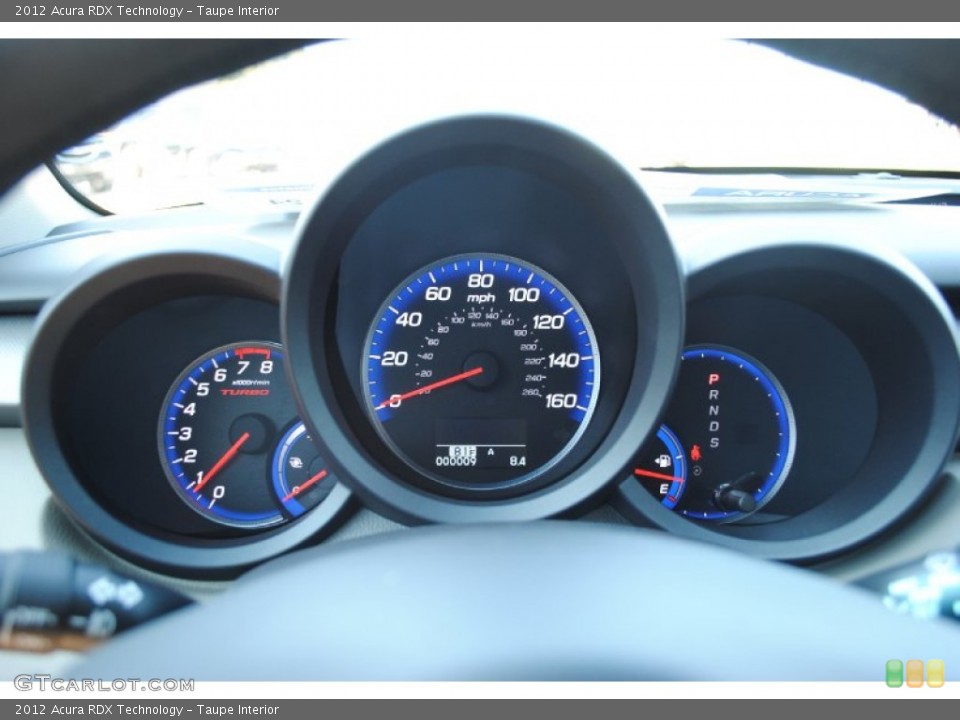 Taupe Interior Gauges for the 2012 Acura RDX Technology #54601645