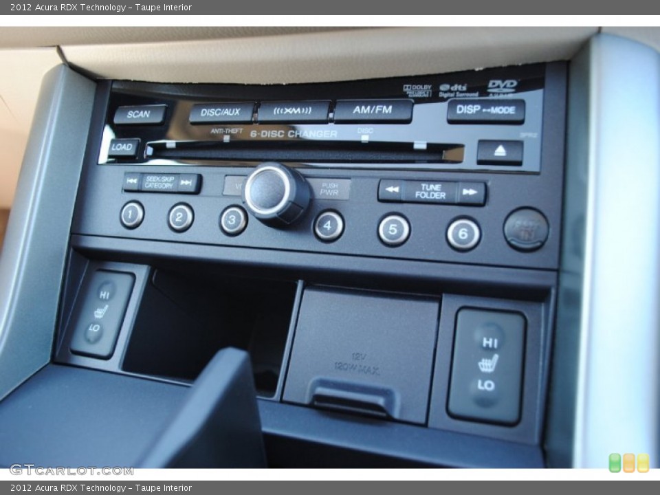 Taupe Interior Controls for the 2012 Acura RDX Technology #54601682