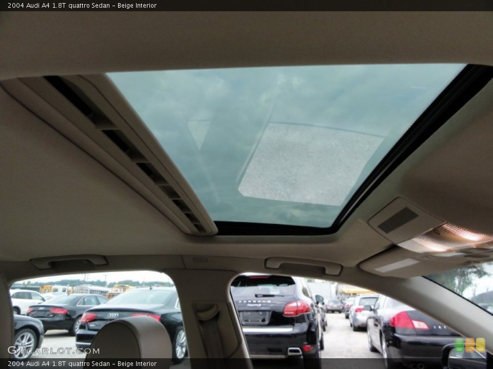 Beige Interior Sunroof for the 2004 Audi A4 1.8T quattro Sedan #54602291