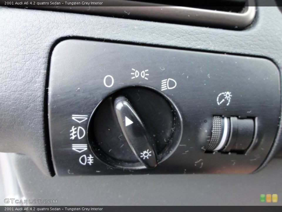 Tungsten Grey Interior Controls for the 2001 Audi A6 4.2 quattro Sedan #54603038