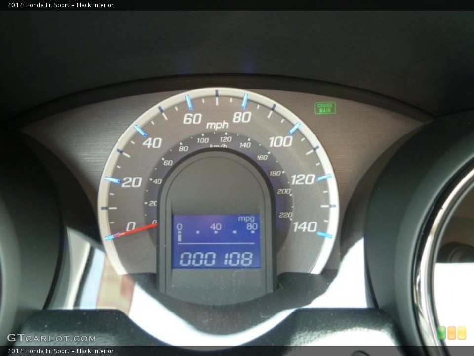 Black Interior Gauges for the 2012 Honda Fit Sport #54603623