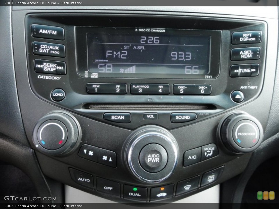 Black Interior Audio System for the 2004 Honda Accord EX Coupe #54603870