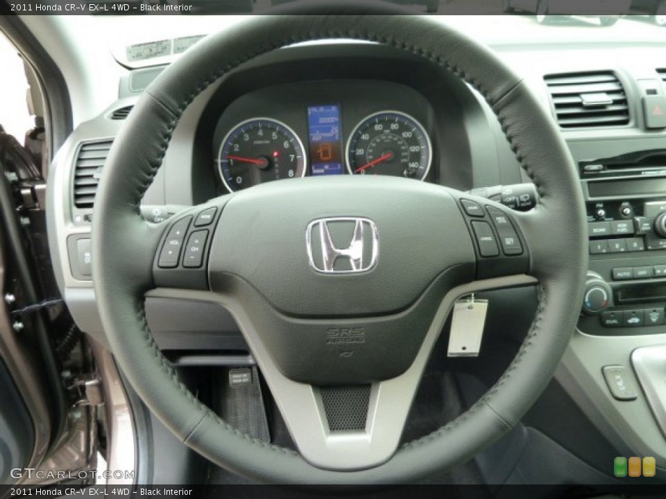 Black Interior Steering Wheel for the 2011 Honda CR-V EX-L 4WD #54605216