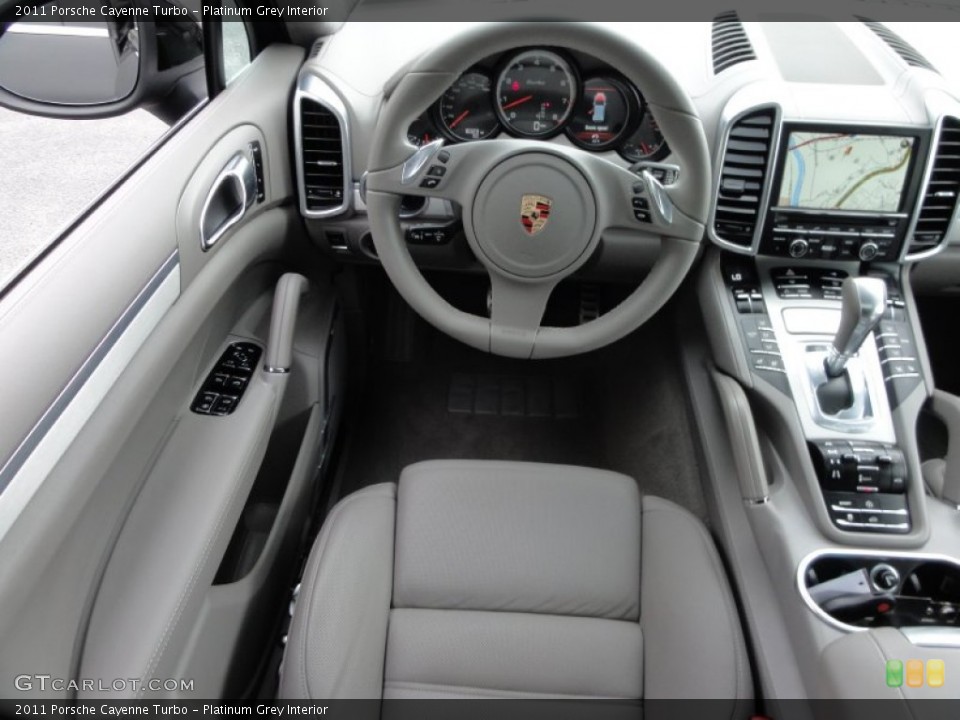 Platinum Grey Interior Steering Wheel for the 2011 Porsche Cayenne Turbo #54605393