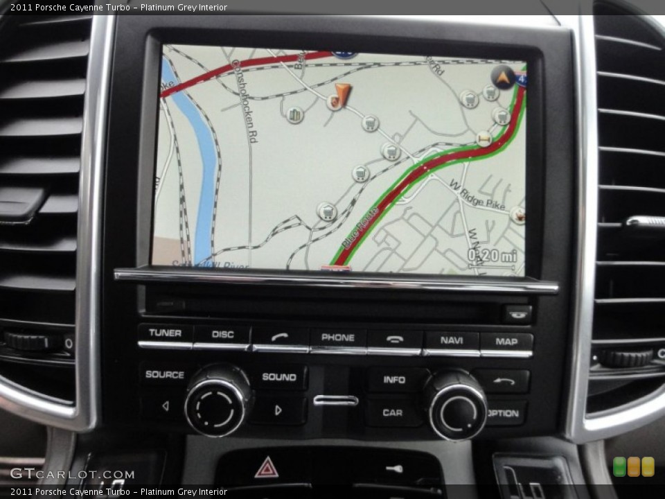 Platinum Grey Interior Navigation for the 2011 Porsche Cayenne Turbo #54605476