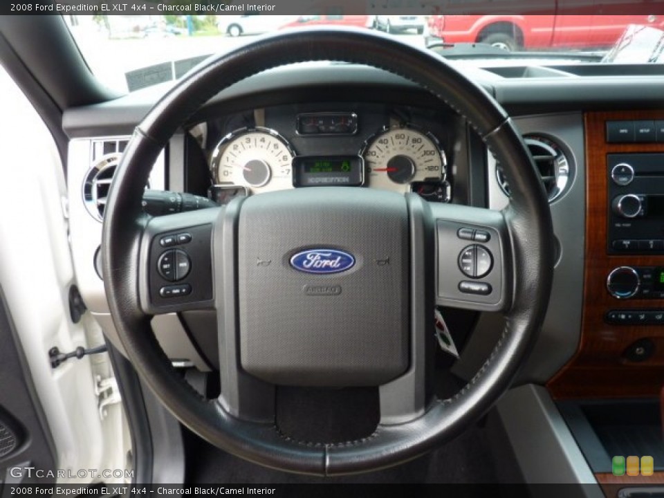 Charcoal Black/Camel Interior Steering Wheel for the 2008 Ford Expedition EL XLT 4x4 #54606852