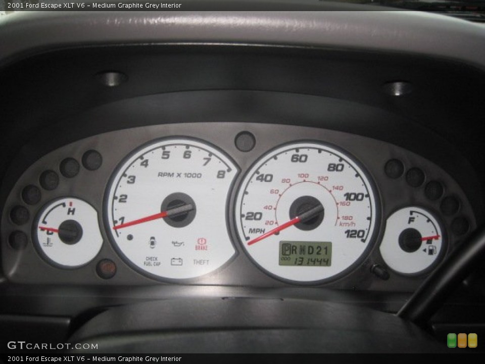 Medium Graphite Grey Interior Gauges for the 2001 Ford Escape XLT V6 #54608758