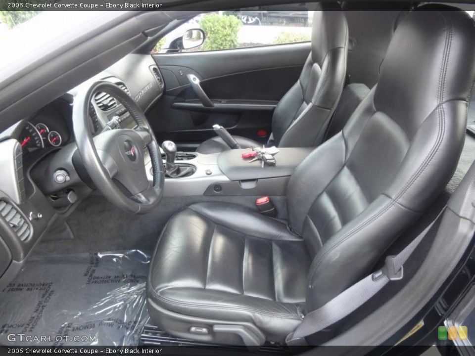 Ebony Black Interior Photo for the 2006 Chevrolet Corvette Coupe #54610293