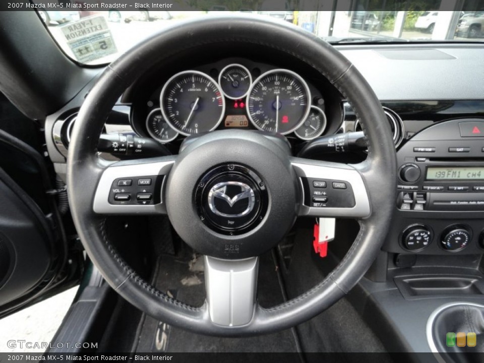 Black Interior Steering Wheel for the 2007 Mazda MX-5 Miata Sport Roadster #54610947