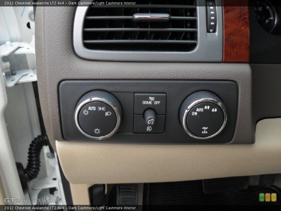 Dark Cashmere/Light Cashmere Interior Controls for the 2012 Chevrolet Avalanche LTZ 4x4 #54612861