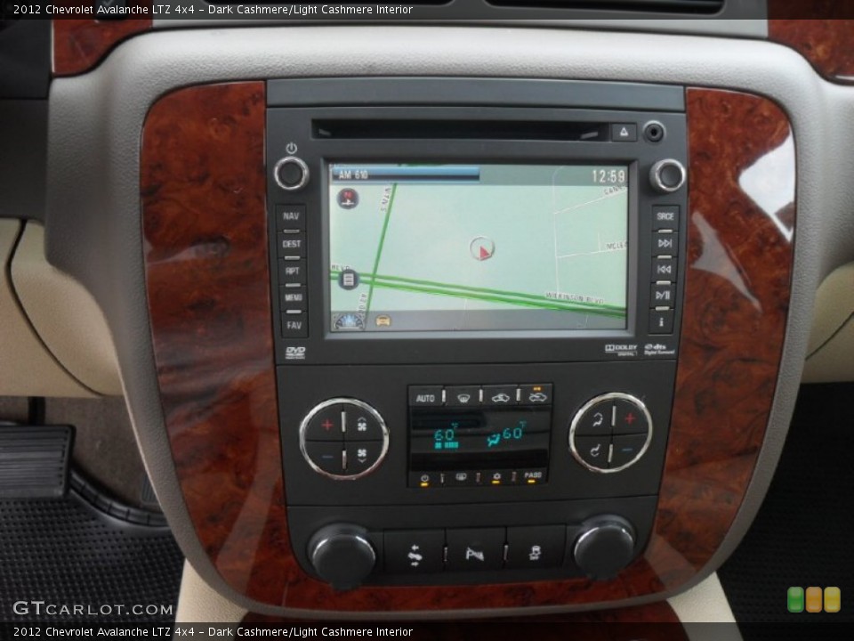 Dark Cashmere/Light Cashmere Interior Navigation for the 2012 Chevrolet Avalanche LTZ 4x4 #54612870