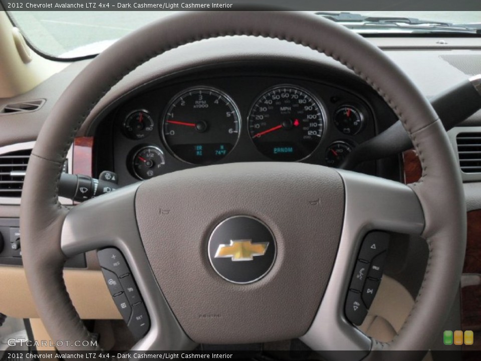 Dark Cashmere/Light Cashmere Interior Steering Wheel for the 2012 Chevrolet Avalanche LTZ 4x4 #54612876