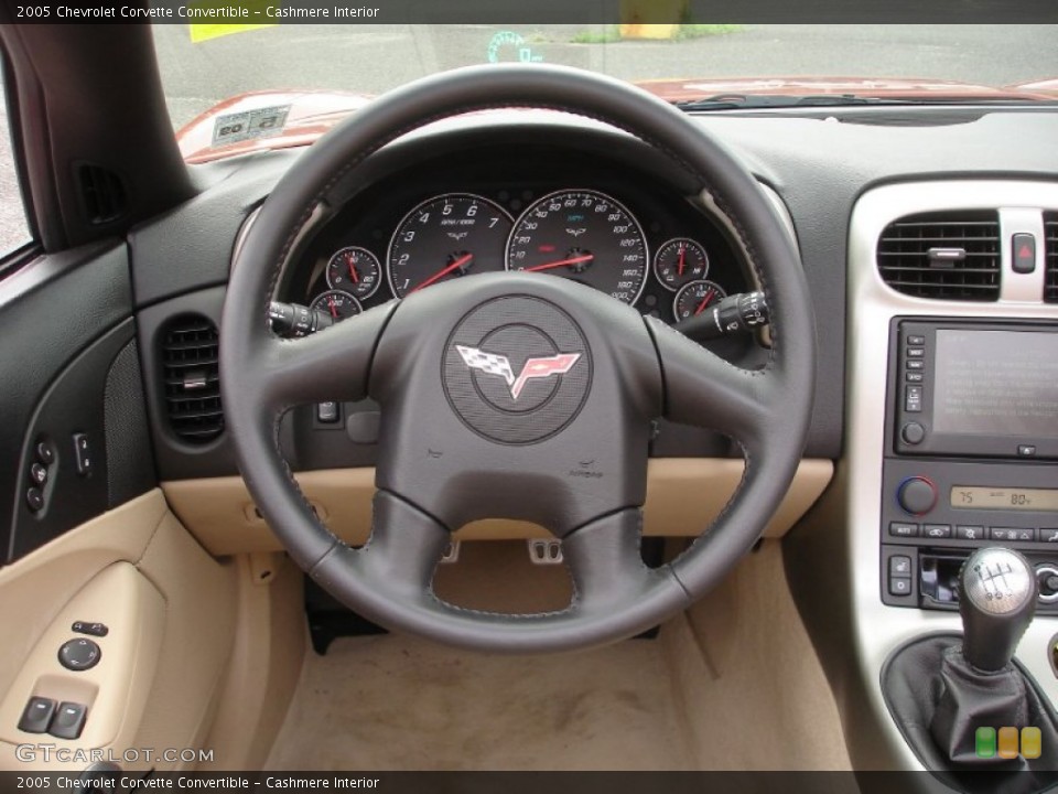 Cashmere Interior Steering Wheel for the 2005 Chevrolet Corvette Convertible #54613446