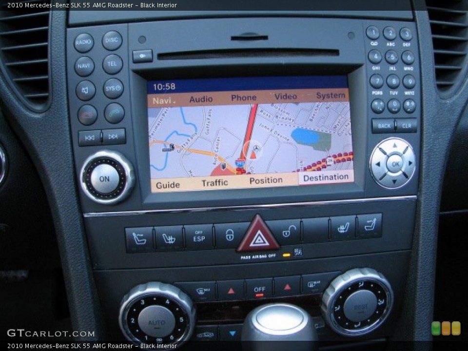 Black Interior Navigation for the 2010 Mercedes-Benz SLK 55 AMG Roadster #54615720