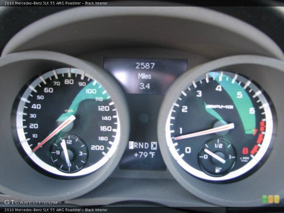 Black Interior Gauges for the 2010 Mercedes-Benz SLK 55 AMG Roadster #54615729