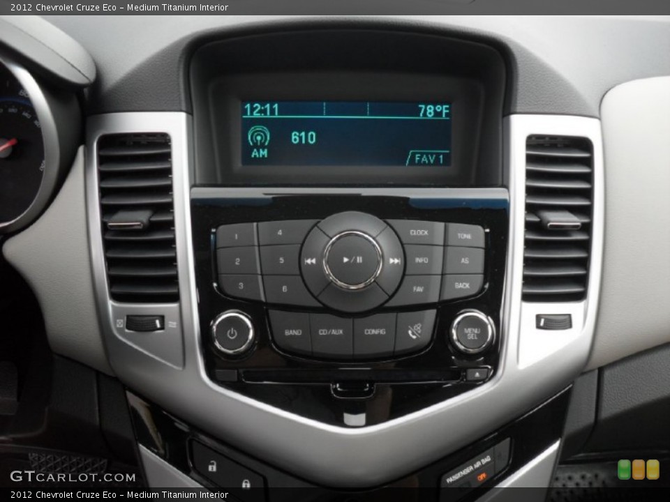 Medium Titanium Interior Controls for the 2012 Chevrolet Cruze Eco #54616038