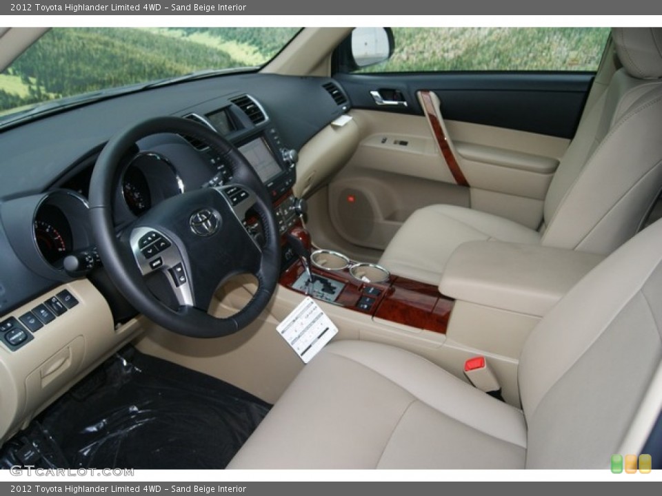 Sand Beige Interior Photo for the 2012 Toyota Highlander Limited 4WD #54616051