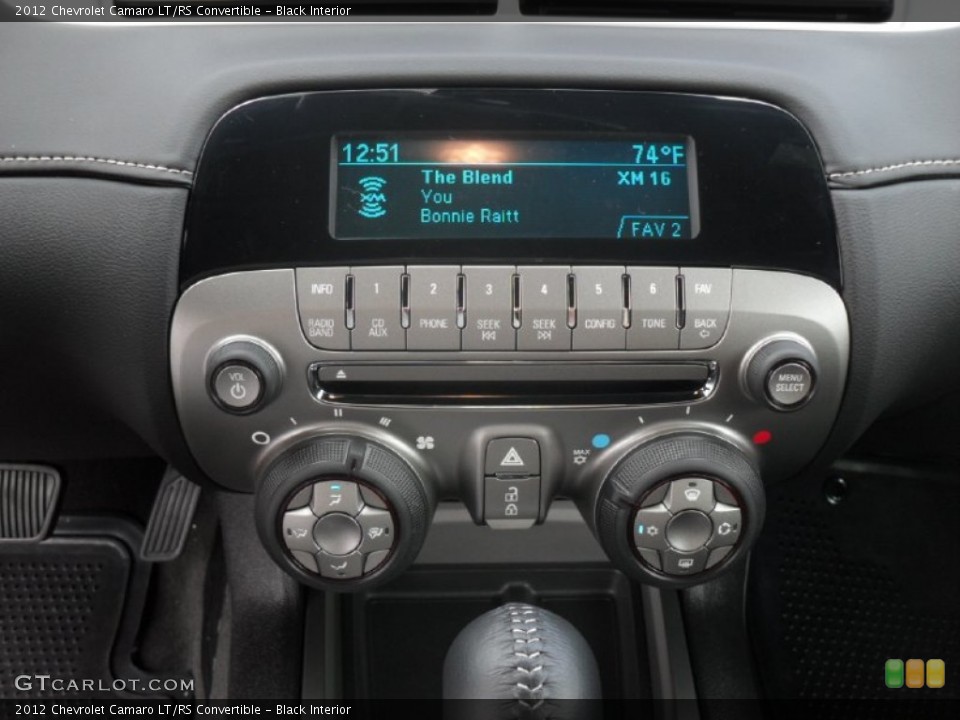 Black Interior Controls for the 2012 Chevrolet Camaro LT/RS Convertible #54616658