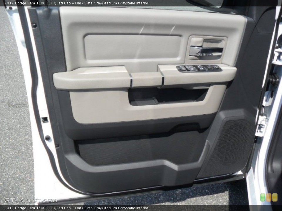 Dark Slate Gray/Medium Graystone Interior Door Panel for the 2012 Dodge Ram 1500 SLT Quad Cab #54619728