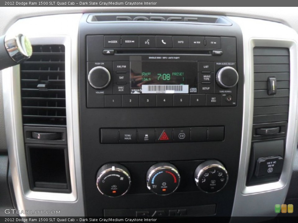Dark Slate Gray/Medium Graystone Interior Controls for the 2012 Dodge Ram 1500 SLT Quad Cab #54619737