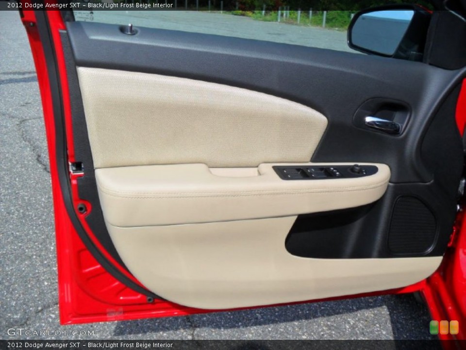 Black/Light Frost Beige Interior Door Panel for the 2012 Dodge Avenger SXT #54619941