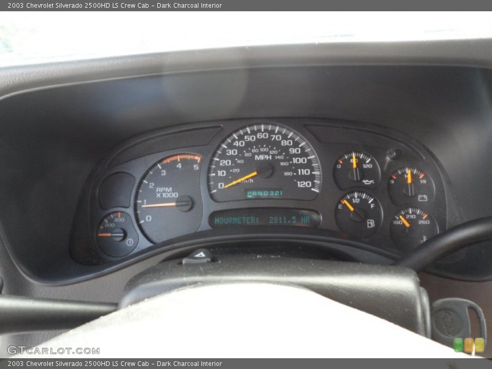 Dark Charcoal Interior Gauges for the 2003 Chevrolet Silverado 2500HD LS Crew Cab #54621354