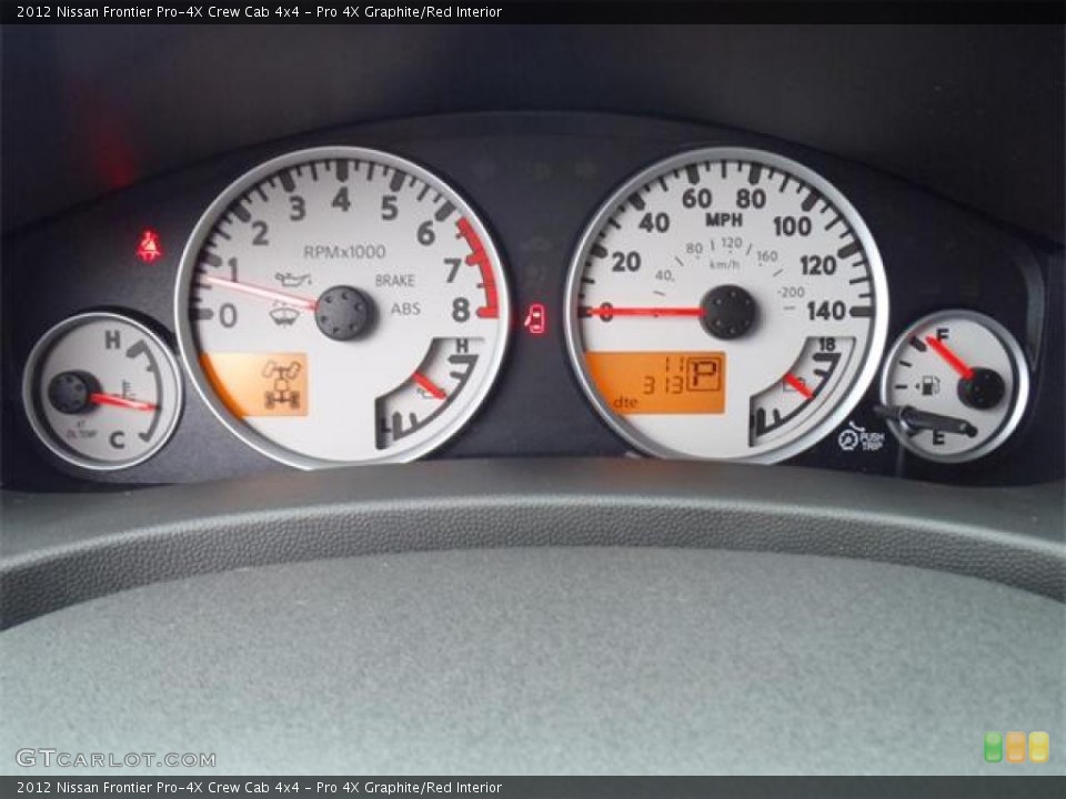 Pro 4X Graphite/Red Interior Gauges for the 2012 Nissan Frontier Pro-4X Crew Cab 4x4 #54621494