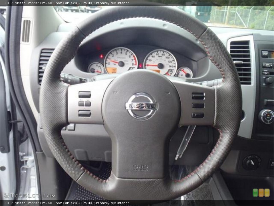 Pro 4X Graphite/Red Interior Steering Wheel for the 2012 Nissan Frontier Pro-4X Crew Cab 4x4 #54621502