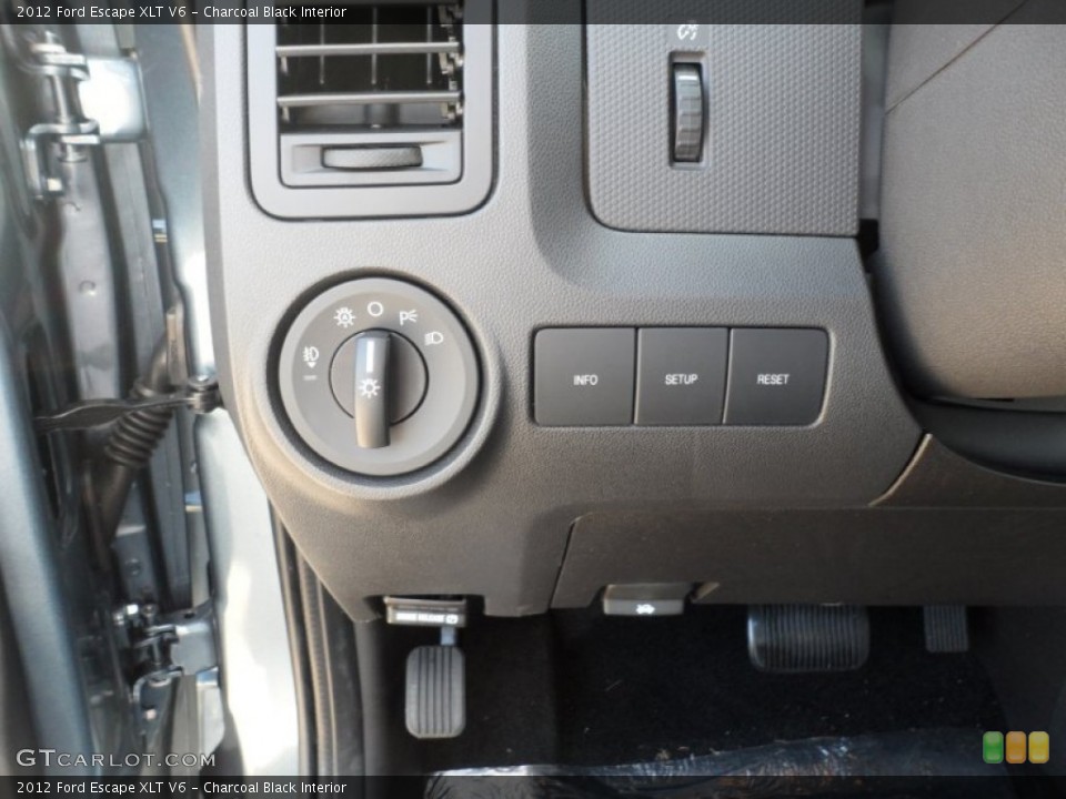 Charcoal Black Interior Controls for the 2012 Ford Escape XLT V6 #54622425