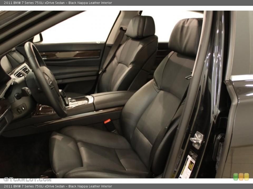 Black Nappa Leather Interior Photo for the 2011 BMW 7 Series 750Li xDrive Sedan #54623373