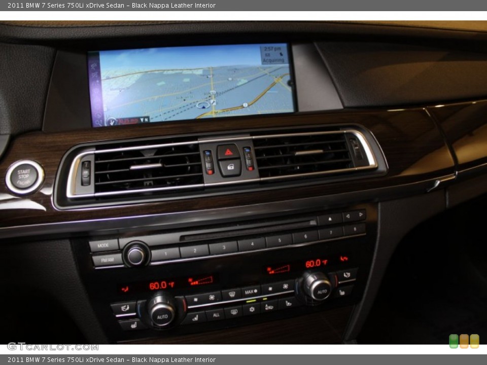 Black Nappa Leather Interior Navigation for the 2011 BMW 7 Series 750Li xDrive Sedan #54623424