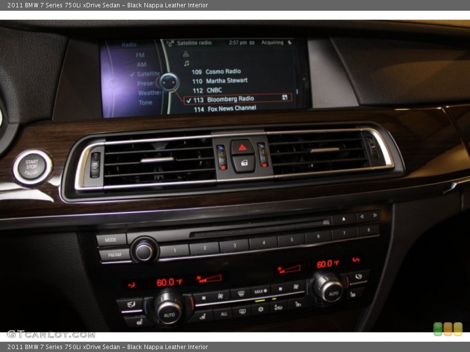 Black Nappa Leather Interior Controls for the 2011 BMW 7 Series 750Li xDrive Sedan #54623439
