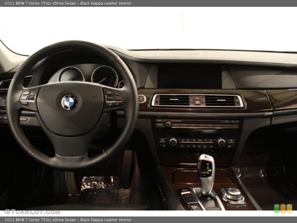 Black Nappa Leather Interior Dashboard for the 2011 BMW 7 Series 750Li xDrive Sedan #54623535