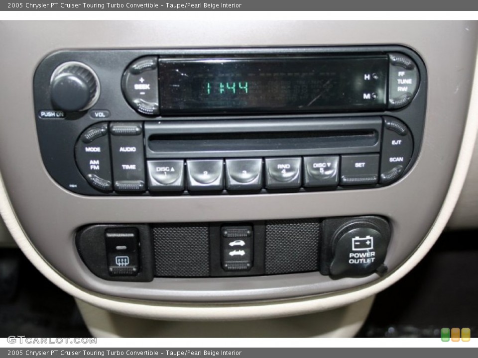 Taupe/Pearl Beige Interior Controls for the 2005 Chrysler PT Cruiser Touring Turbo Convertible #54626206
