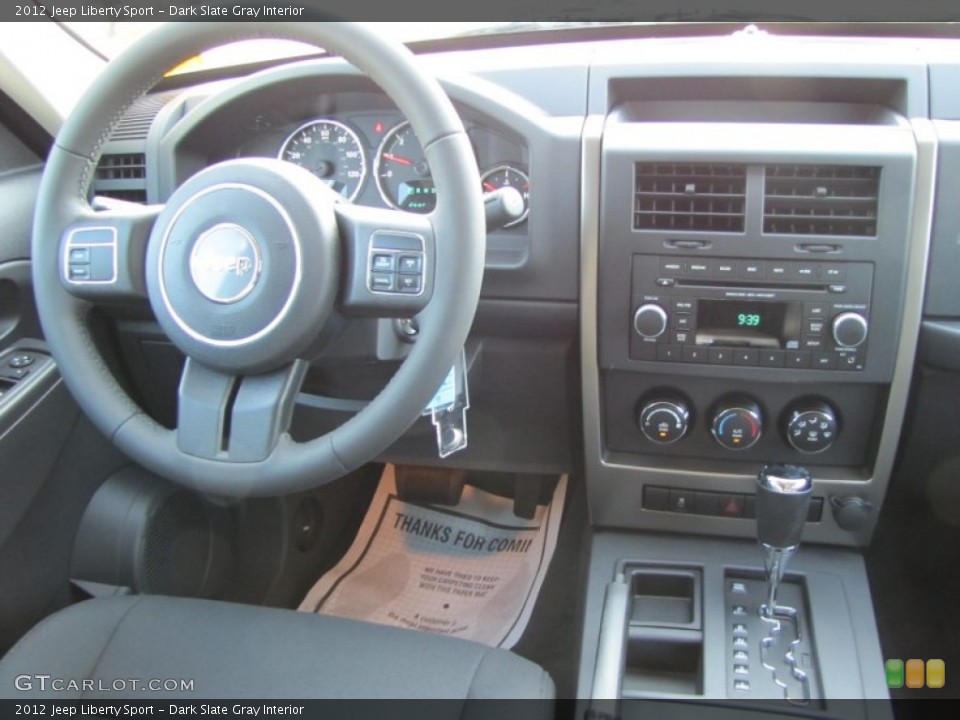 Dark Slate Gray Interior Dashboard for the 2012 Jeep Liberty Sport #54628914