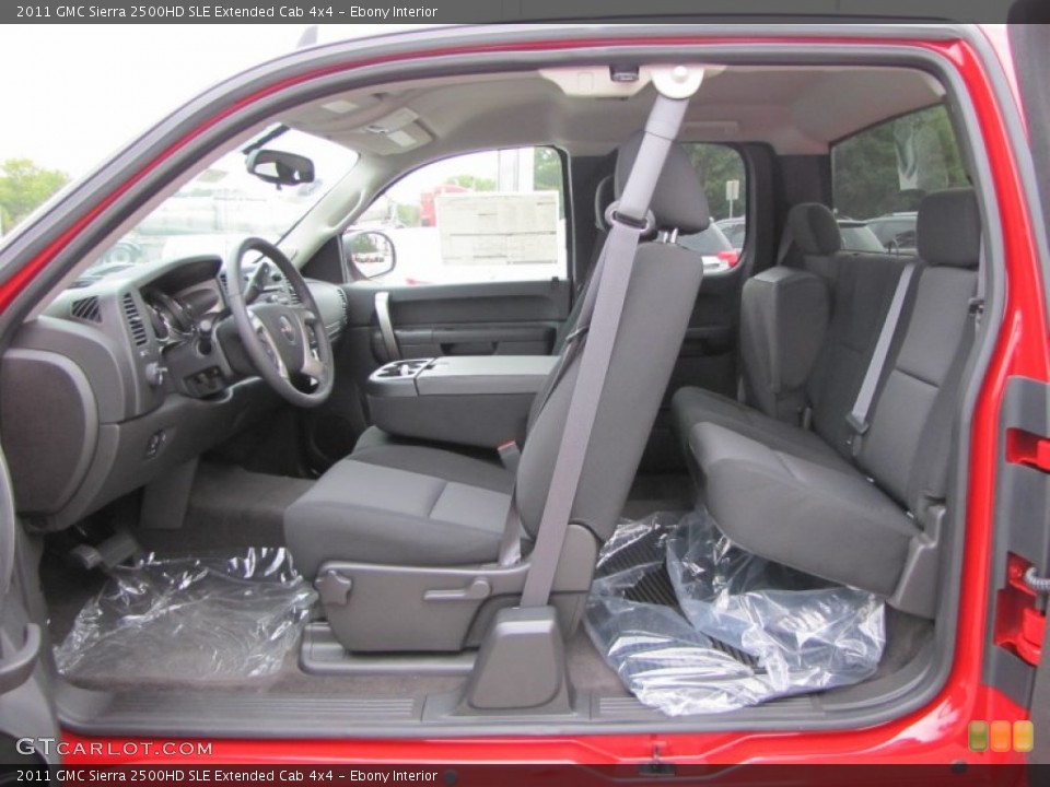 Ebony Interior Photo for the 2011 GMC Sierra 2500HD SLE Extended Cab 4x4 #54631257
