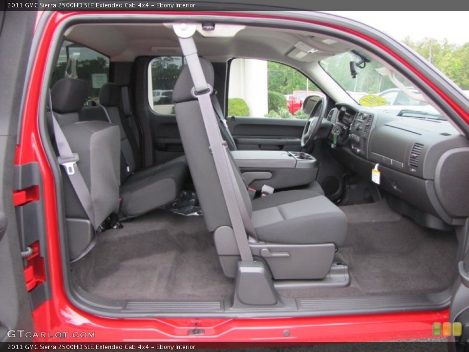 Ebony Interior Photo for the 2011 GMC Sierra 2500HD SLE Extended Cab 4x4 #54631275