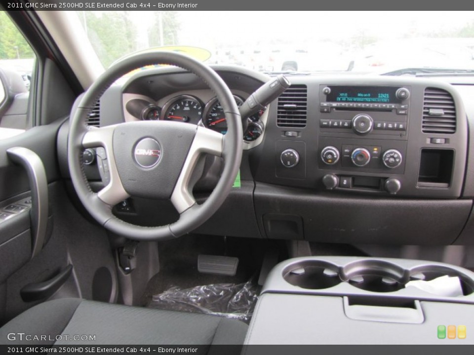 Ebony Interior Dashboard for the 2011 GMC Sierra 2500HD SLE Extended Cab 4x4 #54631284