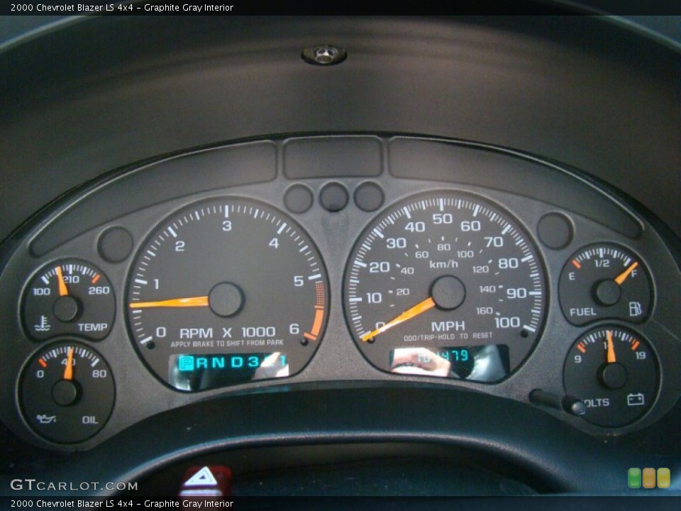 Graphite Gray Interior Gauges for the 2000 Chevrolet Blazer LS 4x4 #54631725